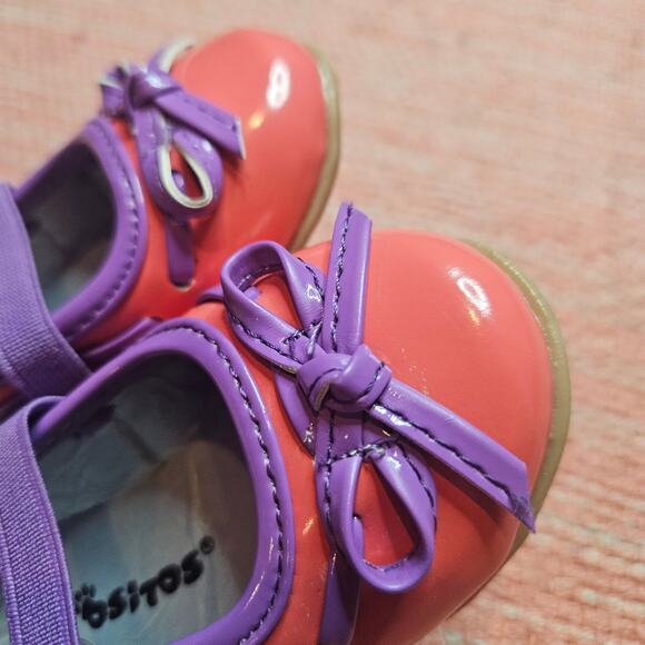 NWOT Ositos Pink and Purple Ballet Flats baby shoes - Picture 5 of 5